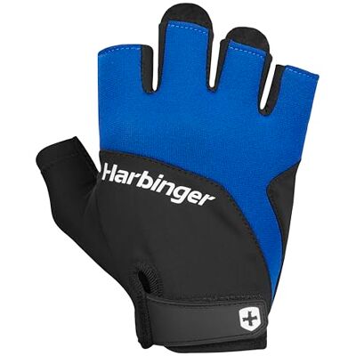 Harbinger Training Grip 2.0 Trainingshandschuhe-Langlebig, Atmungsaktiv Und Bequem, Gepolsterte Lederhandfläche Schützt Vor Schwielen, Ideal Für Anspruchsvolle Fitnessübungen,Mittel,Blau Harbinger Training Grip 2.0 Trainingshandschuhe-Langlebig, Atmungsaktiv Und Bequem, Gepolsterte Lederhandfläche Schützt Vor Schwielen, Ideal Für Anspruchsvolle Fitnessübungen,Mittel,Blau