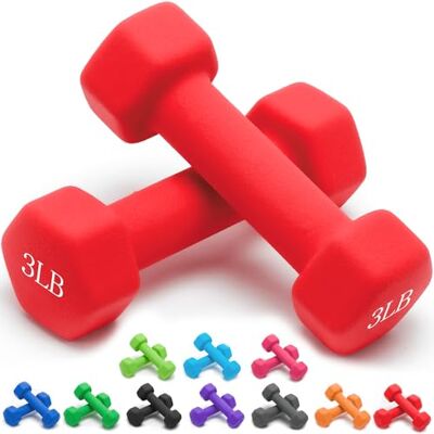 Portzon Gewichte-Hanteln, 10 Farboptionen, kompatibel mit 2 Neopren-Hanteln-Set, 0,5–6,8 kg, rutschfest, Anti-Roll, Sechskant-Form Portzon Gewichte-Hanteln, 10 Farboptionen, kompatibel mit 2 Neopren-Hanteln-Set, 0,5–6,8 kg, rutschfest, Anti-Roll, Sechskant-Form