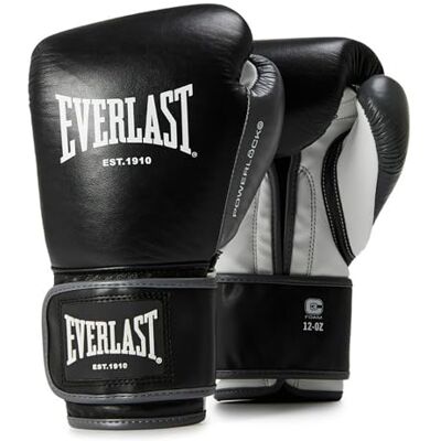 Everlast Powerlock OG Advanced 16oz Boxhandschuhe Schwarz/Weiß, Sandsack-, Mitt- & Sparring-Handschuhe mit Klettverschluss, EverDri, C3-Schaumstoff, ergonomischer Griff – Original Ausrüstung Everlast Powerlock OG Advanced 16oz Boxhandschuhe Schwarz/Weiß, Sandsack-, Mitt- & Sparring-Handschuhe mit Klettverschluss, EverDri, C3-Schaumstoff, ergonomischer Griff – Original Ausrüstung