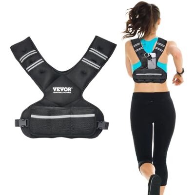VEVOR verstellbare Gewichtsweste 9-14,5 kg, mit 6 Ironsand-Gewichten & reflektierendem Streifen, Körpergewichtswesten-Trainingsset für Männer & Frauen, Trainingsgerät für Krafttraining Laufen VEVOR verstellbare Gewichtsweste 9-14,5 kg, mit 6 Ironsand-Gewichten & reflektierendem Streifen, Körpergewichtswesten-Trainingsset für Männer & Frauen, Trainingsgerät für Krafttraining Laufen