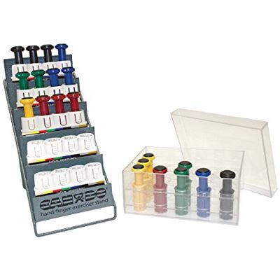 Cando Handtrainer, Fingertrainer Digi-Flex 5 Basisgeräte, 20 Knöpfe (je 4 pro Schwierigkeitsgrad sehr leicht bis sehr schwer), Aufbewahrungsbox und Display, multi, 10-3842 Cando Handtrainer, Fingertrainer Digi-Flex 5 Basisgeräte, 20 Knöpfe (je 4 pro Schwierigkeitsgrad sehr leicht bis sehr schwer), Aufbewahrungsbox und Display, multi, 10-3842