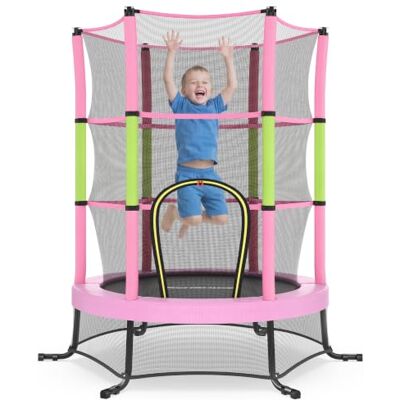 SONGMICS Trampolin Kinder, 174 cm Kindertrampolin mit Sicherheitsnetz, Randabdeckung, Mini-Trampolin Fitness, Stahlrahmen, Gartentrampolin, für Indoor und Outdoor, Garten SONGMICS Trampolin Kinder, 174 cm Kindertrampolin mit Sicherheitsnetz, Randabdeckung, Mini-Trampolin Fitness, Stahlrahmen, Gartentrampolin, für Indoor und Outdoor, Garten
