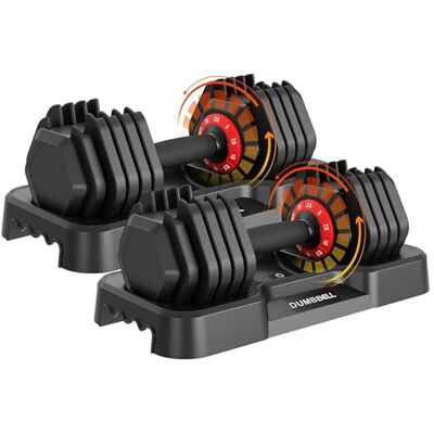GarveeHome Verstellbar Hanteln 10kg(25LB), Hantelset Mit Rutschfestem Griff Und Aufbewahrungslösung, Kompakte Freihanteln Für Das Heim-Fitnessstudio, Krafttraining Für Männer Und Frauen GarveeHome Verstellbar Hanteln 10kg(25LB), Hantelset Mit Rutschfestem Griff Und Aufbewahrungslösung, Kompakte Freihanteln Für Das Heim-Fitnessstudio, Krafttraining Für Männer Und Frauen