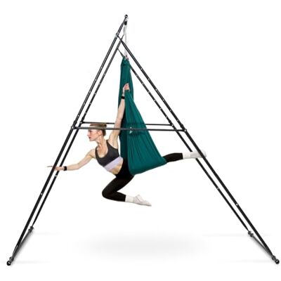 VEVOR Aerial Yogarahmen Schaukelständer 6 m Langer Yoga-Hängematte (Grün) max. 200 kg Tragkraft & dreieckiger Struktur & EVA-Schaum, 4-stufige horizontale & 6-stufige vertikale Einstellung VEVOR Aerial Yogarahmen Schaukelständer 6 m Langer Yoga-Hängematte (Grün) max. 200 kg Tragkraft & dreieckiger Struktur & EVA-Schaum, 4-stufige horizontale & 6-stufige vertikale Einstellung