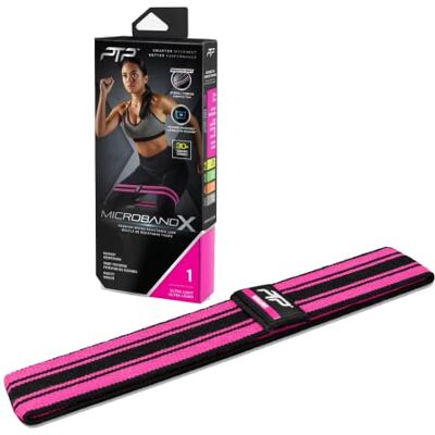 PTP Microbandx Woven Resistance Loop Pink Ultralight 920011 Fitness Bänder Trainingsband Mittel 2 mm 145 g Waschbar Übungsposter Pink PTP Microbandx Woven Resistance Loop Pink Ultralight 920011 Fitness Bänder Trainingsband Mittel 2 mm 145 g Waschbar Übungsposter Pink