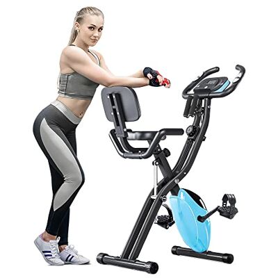 Merax 3-in-1 verstellbares faltbares Heimtrainer, wandelbar, magnetisch, aufrecht, liegend, mit Armbändern Merax 3-in-1 verstellbares faltbares Heimtrainer, wandelbar, magnetisch, aufrecht, liegend, mit Armbändern