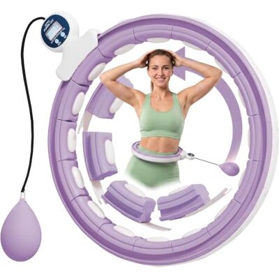 SPORTNOW Smart Hula Hoop für Erwachsene 16 Knoten (76-113cm) Reifen, Mit Gewicht Kugel, Zähler, Einstellbar, Leise, Abnehmen Ausrüstung, Infinity Hula-Hoop, für Gewichtsverlust SPORTNOW Smart Hula Hoop für Erwachsene 16 Knoten (76-113cm) Reifen, Mit Gewicht Kugel, Zähler, Einstellbar, Leise, Abnehmen Ausrüstung, Infinity Hula-Hoop, für Gewichtsverlust