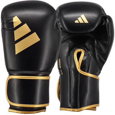 Adidas Power 100 Training Gloves Black/Gold 14oz Adidas Power 100 Training Gloves Black/Gold 14oz