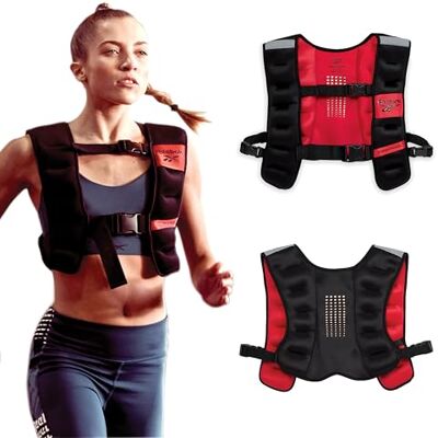 Reebok Gewichtsweste 5,4 kg Premium Material, verstellbare Passform, reflektierende Elemente für Ganzkörpertraining, Krafttraining und Rehabilitation Reebok Gewichtsweste 5,4 kg Premium Material, verstellbare Passform, reflektierende Elemente für Ganzkörpertraining, Krafttraining und Rehabilitation