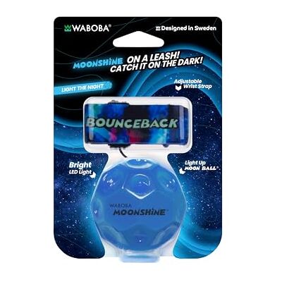 Waboba LED-Bounceback-Mondball mit Handgelenkband – Hochspringender Ball mit Bewegungsaktivierten Lichtern – Fördert Hand-Auge-Koordination – Verstellbar für Kinder & Erwachsene – Blau Waboba LED-Bounceback-Mondball mit Handgelenkband – Hochspringender Ball mit Bewegungsaktivierten Lichtern – Fördert Hand-Auge-Koordination – Verstellbar für Kinder & Erwachsene – Blau