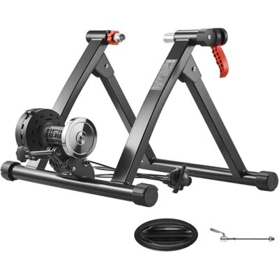 VEVOR Fahrrad Rollentrainer Fahrradtrainer für 660,4-736,6 mm / 700C-Räder, 6-stufiger Widerstand, Faltbarer magnetischer Radtrainer Heimtrainer mit Schnellspanner & Vorderradunterlage Schwarz VEVOR Fahrrad Rollentrainer Fahrradtrainer für 660,4-736,6 mm / 700C-Räder, 6-stufiger Widerstand, Faltbarer magnetischer Radtrainer Heimtrainer mit Schnellspanner & Vorderradunterlage Schwarz