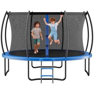 VEVOR Outdoor Trampolin Bodentrampolin 427 x 427 cm mit Sicherheitsnetz & verdickter Polsterung, ASTM-geprüft, Hochleistungstrampolin, max. 204 kg belastbares Gartentrampolin für Kinder VEVOR Outdoor Trampolin Bodentrampolin 427 x 427 cm mit Sicherheitsnetz & verdickter Polsterung, ASTM-geprüft, Hochleistungstrampolin, max. 204 kg belastbares Gartentrampolin für Kinder
