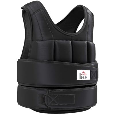 HOMCOM Gewichtsweste 10/20kg Verstellbare Trainingsweste Damen Herren Herausnehmenbar Gewichten, Klettverschlüsse, Laufweste, Muskelaufbau, Krafttraining, Laufen, Fitness, Cross Training HOMCOM Gewichtsweste 10/20kg Verstellbare Trainingsweste Damen Herren Herausnehmenbar Gewichten, Klettverschlüsse, Laufweste, Muskelaufbau, Krafttraining, Laufen, Fitness, Cross Training