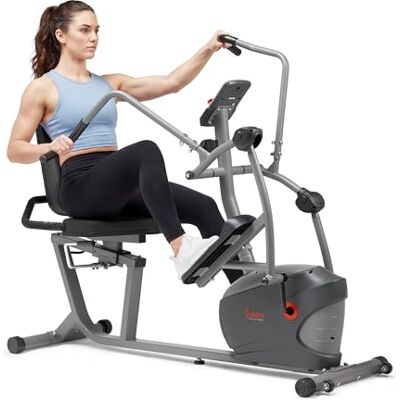 Sunny Health & Fitness Smart Recumbent Cross Trainer für Ganzkörper Sunny Health & Fitness Smart Recumbent Cross Trainer für Ganzkörper