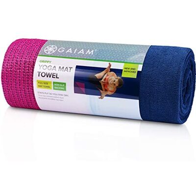 Gaiam Rutschfester Mikrofaser-Yogamatte - Groß, Schnell Trocknend Gaiam Rutschfester Mikrofaser-Yogamatte - Groß, Schnell Trocknend