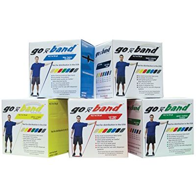 Cando Trainingsband SET / Gymnastikband, Länge 45 m, Go-Band, 5er SET (sehr leicht sehr schwer) Cando Trainingsband SET / Gymnastikband, Länge 45 m, Go-Band, 5er SET (sehr leicht sehr schwer)