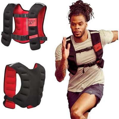 Reebok Gewichtsweste – Premium-Material, verstellbare Passform, reflektierende Elemente für Ganzkörpertraining, Krafttraining und Rehabilitation Reebok Gewichtsweste – Premium-Material, verstellbare Passform, reflektierende Elemente für Ganzkörpertraining, Krafttraining und Rehabilitation