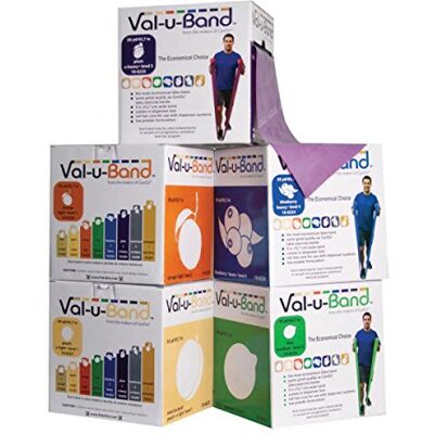 Cando Trainingsband SET / Gymnastikband, Länge 45 m, Val-u-Band® 5er SET (sehr sehr leicht schwer) Cando Trainingsband SET / Gymnastikband, Länge 45 m, Val-u-Band® 5er SET (sehr sehr leicht schwer)