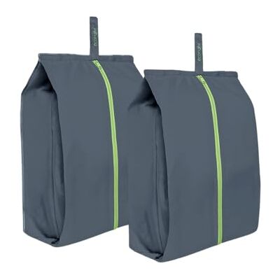 100% Recycled Travel Shoe Bag by Ecoright Waterproof Shoe Organiser Pouch with Zipper for Men & Women Made from 8 Plastic Bottles Set of 2 100% Recycled Travel Shoe Bag by Ecoright Waterproof Shoe Organiser Pouch with Zipper for Men & Women Made from 8 Plastic Bottles Set of 2