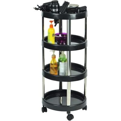 KIJyfgTR Salonwagen, 4-stufiger Salonwagen, Haartrocknerhalter, Salon-Rollwagen, 20 kg Tragkraft, Salon-Trolley, Wagen mit Rad, Trolley-Wagen KIJyfgTR Salonwagen, 4-stufiger Salonwagen, Haartrocknerhalter, Salon-Rollwagen, 20 kg Tragkraft, Salon-Trolley, Wagen mit Rad, Trolley-Wagen