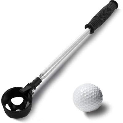 ASelected Golfball-Retriever, 2 m, Edelstahl, Teleskop-Golfball-Retriever, Golfballsammler für Wasser, mit Golfballgreifer für Putter, Golfzubehör, Geschenke für Golfer ASelected Golfball-Retriever, 2 m, Edelstahl, Teleskop-Golfball-Retriever, Golfballsammler für Wasser, mit Golfballgreifer für Putter, Golfzubehör, Geschenke für Golfer