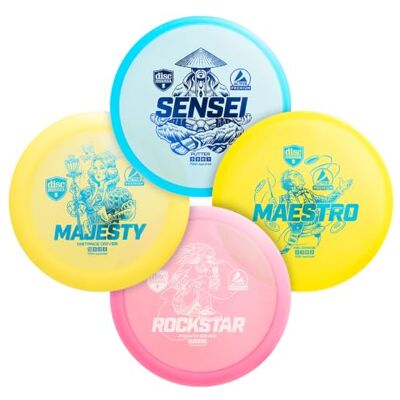 Discmania Active Premium Discgolf-Set, 4er-Pack, Sensei, Maestro, Majesty Enthält Sensei, Rockstar & Majesty, Premium-Kunststoff und einfach zu werfen, ideales Geschenk für neue Spieler Discmania Active Premium Discgolf-Set, 4er-Pack, Sensei, Maestro, Majesty Enthält Sensei, Rockstar & Majesty, Premium-Kunststoff und einfach zu werfen, ideales Geschenk für neue Spieler