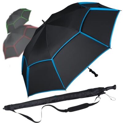 iX-brella 146 cm XXXL Fiber-Golfschirm Automatik doppeltes Dach mit Ventilationsbezug iX-brella 146 cm XXXL Fiber-Golfschirm Automatik doppeltes Dach mit Ventilationsbezug