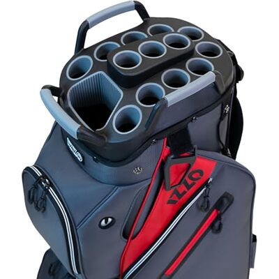 Izzo Ultimate Organizer Golfwagentasche, Grau/Rot Izzo Ultimate Organizer Golfwagentasche, Grau/Rot