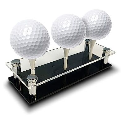 MAKEABALL Acryl-Golfball-Ständer für 3 Golfbälle Acryl und Metall 3 Golf-Tees enthalten (Acryl) MAKEABALL Acryl-Golfball-Ständer für 3 Golfbälle Acryl und Metall 3 Golf-Tees enthalten (Acryl)