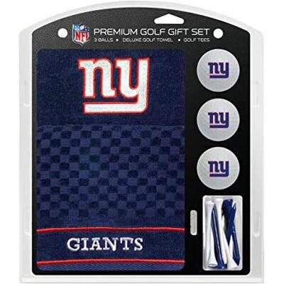 Team Golf NFL New York Giants Geschenkset: Besticktes Golf-Handtuch, 3 Golfbälle und 14 Golf-Tees 2-3/10.2 cm Regulation, dreifach gefaltetes Handtuch 40,6 x 55,9 cm & 100% Baumwolle Team Golf NFL New York Giants Geschenkset: Besticktes Golf-Handtuch, 3 Golfbälle und 14 Golf-Tees 2-3/10.2 cm Regulation, dreifach gefaltetes Handtuch 40,6 x 55,9 cm & 100% Baumwolle