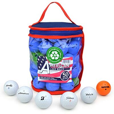 Second Chance 50 Lake Golfbälle mit Aufbewahrungstasche, Mix Second Chance 50 Lake Golfbälle mit Aufbewahrungstasche, Mix