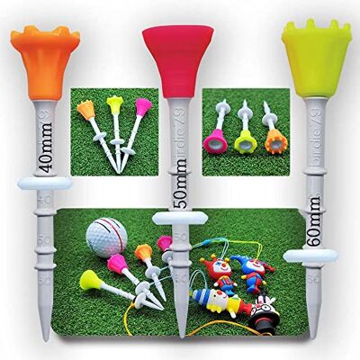 BIRDIE79 Verbessertes Premium Big Head (Silikon) Golf-Tees 8,9 cm – höhenverstellbar – einfaches Abschlagen mit größerer Konsistenz – hervorragende Haltbarkeit – Golf-Tee-Aufhänger – 1 Packung (12 BIRDIE79 Verbessertes Premium Big Head (Silikon) Golf-Tees 8,9 cm – höhenverstellbar – einfaches Abschlagen mit größerer Konsistenz – hervorragende Haltbarkeit – Golf-Tee-Aufhänger – 1 Packung (12