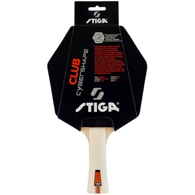 Stiga Club Cybershape Tischtennisschläger – Tischtennisschläger für Einsteiger mit 5-lagigem Tischtennisholz, Star Club Belag und großem Sweetspot – das Beste Techniktrainig von Anfang an Stiga Club Cybershape Tischtennisschläger – Tischtennisschläger für Einsteiger mit 5-lagigem Tischtennisholz, Star Club Belag und großem Sweetspot – das Beste Techniktrainig von Anfang an