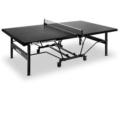 JOOLA Tischtennisplatte Black Outdoor, Wetterfest, Mobile & Klappbarer Tischtennistisch 6mm Aluminium Plattenstärke Inklusive Netz, schwarz, 274 x 152,5 x 76 cm JOOLA Tischtennisplatte Black Outdoor, Wetterfest, Mobile & Klappbarer Tischtennistisch 6mm Aluminium Plattenstärke Inklusive Netz, schwarz, 274 x 152,5 x 76 cm