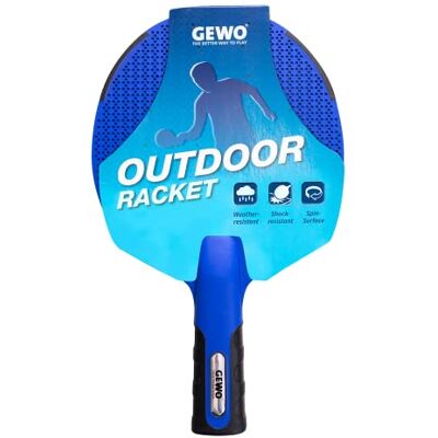 GEWO Tischtennisschläger Outdoor Wetterfest Tischtennis Schläger für draußen, stabile Gitternetzstruktur, rutschfester Griff, für Pool Tischtennis & Freizeit Tischtennis Outdoor, Blau GEWO Tischtennisschläger Outdoor Wetterfest Tischtennis Schläger für draußen, stabile Gitternetzstruktur, rutschfester Griff, für Pool Tischtennis & Freizeit Tischtennis Outdoor, Blau