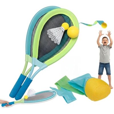 alldoro Outdoor Set, XL Federball, Soft Tennis & Schweifball, Strandspielzeug alldoro Outdoor Set, XL Federball, Soft Tennis & Schweifball, Strandspielzeug
