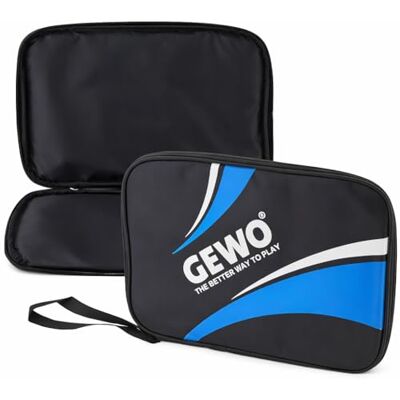 GEWO Einzelhülle Master Robuste Tischtennisschläger-Hülle für einen Schläger Nylon Tischtennis-Tasche mit gepolstertem Schlägerfach Rundum-Schlägerschutz mit Trageschlaufe, 32cm, blau GEWO Einzelhülle Master Robuste Tischtennisschläger-Hülle für einen Schläger Nylon Tischtennis-Tasche mit gepolstertem Schlägerfach Rundum-Schlägerschutz mit Trageschlaufe, 32cm, blau