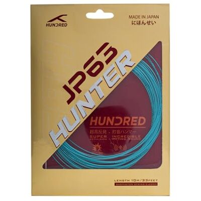 HUNDRED JP 63 Hunter Badminton-Saiten High Repulsion & Loud Strike Super Strong Nylon Multifilament Made in Japan HUNDRED JP 63 Hunter Badminton-Saiten High Repulsion & Loud Strike Super Strong Nylon Multifilament Made in Japan