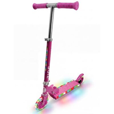 Zinc Light Party 2 Kinderscooter für Jungen und Mädchen ab 6 Jahren, mit leuchtenden Rädern und Vorbau, faltbares Design, Verstellbarer Lenker, 120 mm PU-Räder, ABEC 7 Kugellager, Rosa Zinc Light Party 2 Kinderscooter für Jungen und Mädchen ab 6 Jahren, mit leuchtenden Rädern und Vorbau, faltbares Design, Verstellbarer Lenker, 120 mm PU-Räder, ABEC 7 Kugellager, Rosa