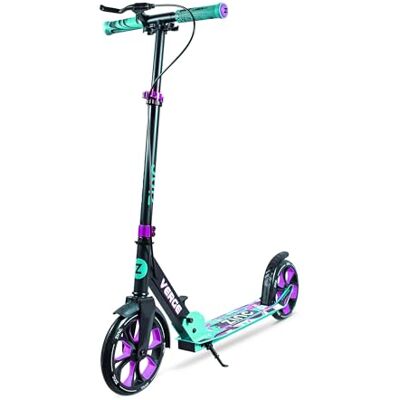 Zinc Verge Pro Commuter Scooter Schwarz & Grün, 200 mm Big Wheel Kickscooter, Lenkerbremse, Kickstand, höhenverstellbar, leicht zusammenklappbar, Klappgriffe, Schutzbleche, Kinder und Erwachsene, ab Zinc Verge Pro Commuter Scooter Schwarz & Grün, 200 mm Big Wheel Kickscooter, Lenkerbremse, Kickstand, höhenverstellbar, leicht zusammenklappbar, Klappgriffe, Schutzbleche, Kinder und Erwachsene, ab