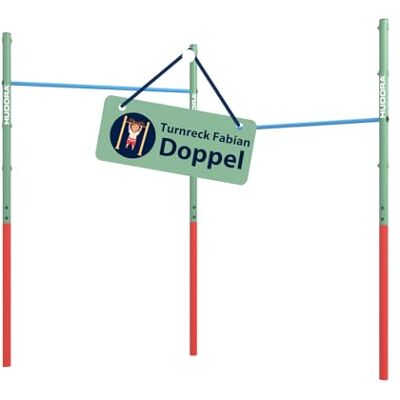 HUDORA Turnreck Fabian mint doppelte Turnstange für Kinder & Erwachsene 4-fach höhenverstellbare Gymnastikstange belastbare Outdoor-Fitnessstange für bis zu 100kg HUDORA Turnreck Fabian mint doppelte Turnstange für Kinder & Erwachsene 4-fach höhenverstellbare Gymnastikstange belastbare Outdoor-Fitnessstange für bis zu 100kg