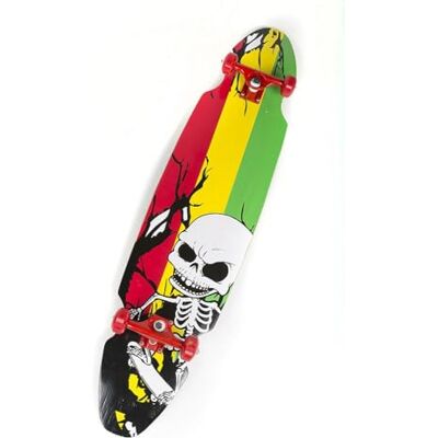 Bodyline Skull Longboard großes mehrfarbiges Totenkopfbrett Bodyline Skull Longboard großes mehrfarbiges Totenkopfbrett