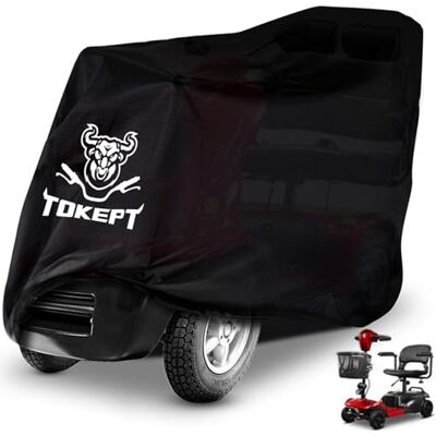 Tokept 210D wasserdichte Abdeckung für Elektromobile, Schwarz Tokept 210D wasserdichte Abdeckung für Elektromobile, Schwarz