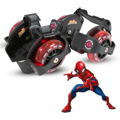 Zinc Offiziell Lizenzierte Marvel Spiderman Street Gliders Kinder Roller für Kinder ab 5 Jahren, Abnehmbare Rollschuhe für Schuhe, Leuchtrollen, ABEC 7 Kugellager & Fersenbremse – Schwarz Zinc Offiziell Lizenzierte Marvel Spiderman Street Gliders Kinder Roller für Kinder ab 5 Jahren, Abnehmbare Rollschuhe für Schuhe, Leuchtrollen, ABEC 7 Kugellager & Fersenbremse – Schwarz