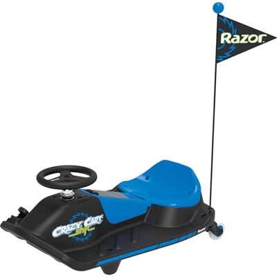 Razor Crazy Cart Shift LV – Lithium-Drift-Go-Kart für Kinder von , leistungsstarker 100-W-Nabenmotor, schnellere Ladezeit, leichteres Design, stufenlos verstellbares Fußpedal, Geschwindigkeitsregler Razor Crazy Cart Shift LV – Lithium-Drift-Go-Kart für Kinder von , leistungsstarker 100-W-Nabenmotor, schnellere Ladezeit, leichteres Design, stufenlos verstellbares Fußpedal, Geschwindigkeitsregler