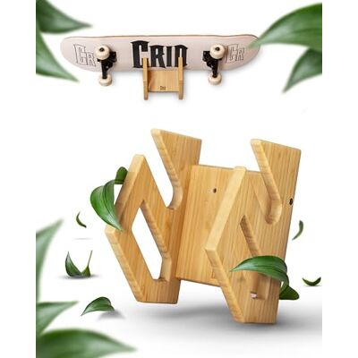 CRID Skateboard Wandhalterung aus Bambus Universal Halterung für Skateboard, Longboard, Snowboard, Wakeboard, Balance-Board, Wakeskate Inklusive Montagekit CRID Skateboard Wandhalterung aus Bambus Universal Halterung für Skateboard, Longboard, Snowboard, Wakeboard, Balance-Board, Wakeskate Inklusive Montagekit