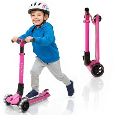Hurtle Roller Kinder 3 Jahre, Kinderscooter, der Sichere Premium Kinder Roller, LED Räder, Scooter Kinder Faltbar, 3 Stufen Höhenverstellbar, ab Kleinkind bis 50Kg, Junge Mädchen 3 4 5 6 Jahre Hurtle Roller Kinder 3 Jahre, Kinderscooter, der Sichere Premium Kinder Roller, LED Räder, Scooter Kinder Faltbar, 3 Stufen Höhenverstellbar, ab Kleinkind bis 50Kg, Junge Mädchen 3 4 5 6 Jahre