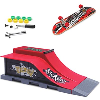 KETIEE Finger Skateboard Rampe, Mini Griffbrett Skate Park Kit Rampenteile Fingerboard DIY Finger Skate Boarding Ultimate Sport Training Requisiten Spielzeug für Kinder, E KETIEE Finger Skateboard Rampe, Mini Griffbrett Skate Park Kit Rampenteile Fingerboard DIY Finger Skate Boarding Ultimate Sport Training Requisiten Spielzeug für Kinder, E