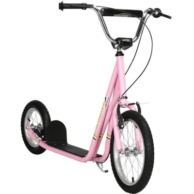 HOMCOM Roller Kinderroller mit Luftreifen Handbremse 16 Zoll Höhenverstellbar, für Jungen und Mädchen ab 5 Jahre, Tretroller, Kickscooter, Kickboard, Cityroller, Kinder Scooter HOMCOM Roller Kinderroller mit Luftreifen Handbremse 16 Zoll Höhenverstellbar, für Jungen und Mädchen ab 5 Jahre, Tretroller, Kickscooter, Kickboard, Cityroller, Kinder Scooter