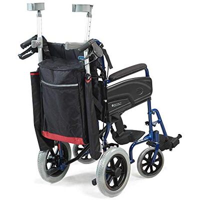 NRS Healthcare Wheelyscooter Reflective Wheelchair Scooter Gehstock / Krückentasche, Schwarz & Burgund NRS Healthcare Wheelyscooter Reflective Wheelchair Scooter Gehstock / Krückentasche, Schwarz & Burgund